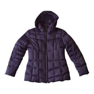 Calvin Klein Women’s Purple Hooded Down Puffer Jacket Coat XS